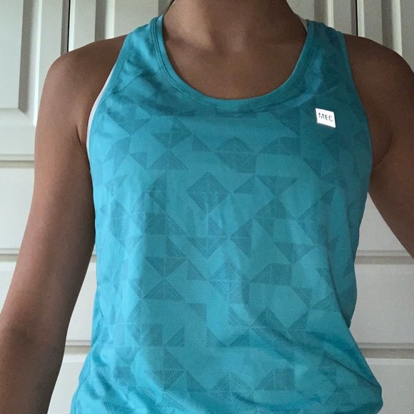 Blue Reflective Running Tank - Picture 1 of 4